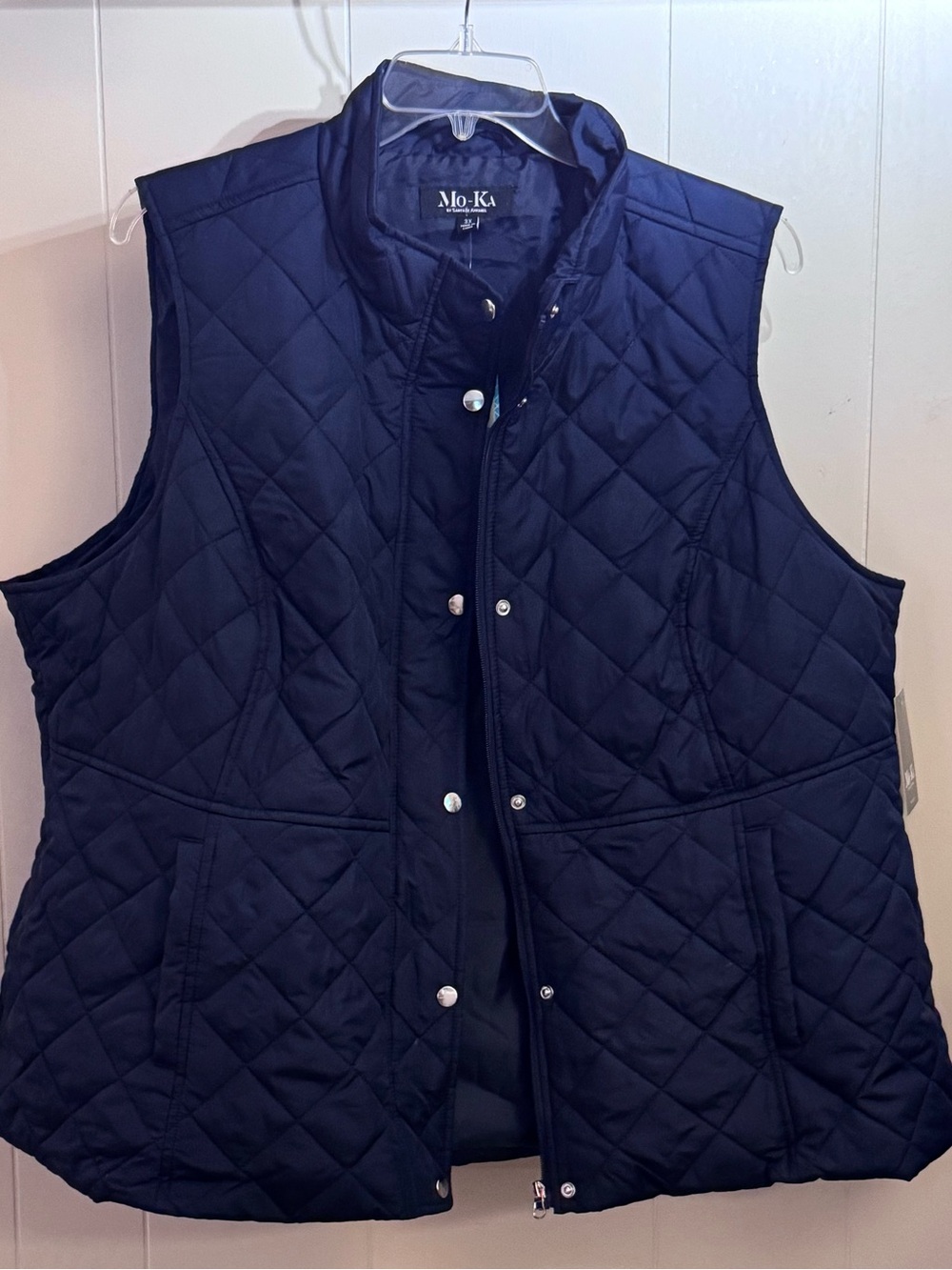 Mo-Ka Navy Quilted Sleeveless Vest